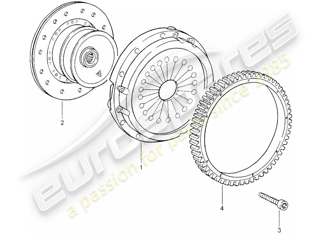porsche 1990 (964) frizione - d - mj 1989>> - mj 1989 diagramma delle parti