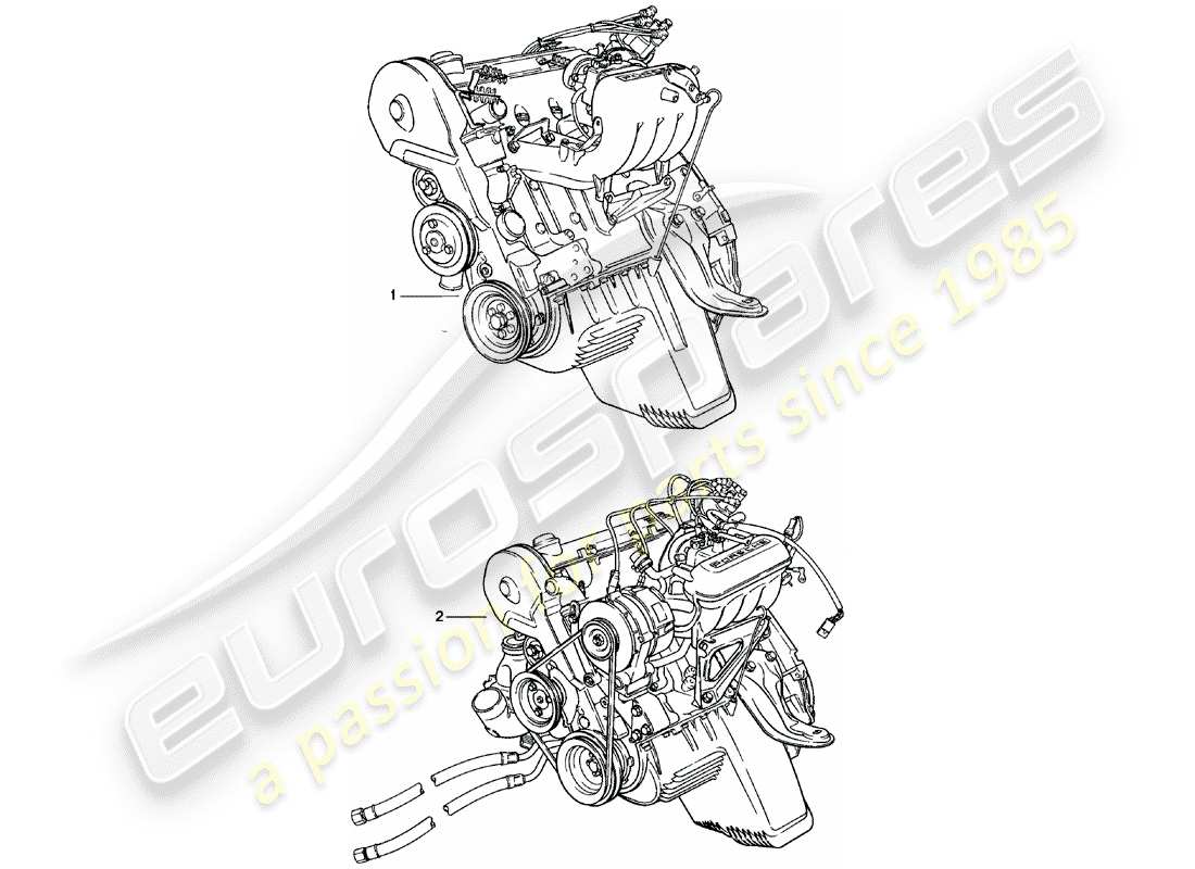 porsche 1981 (924) motore di sostituzione - m>>65x12345 diagramma delle parti