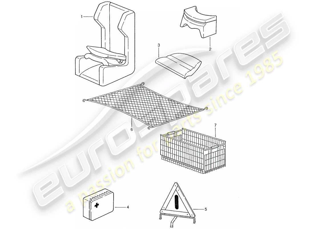 porsche 1989 (928) accessori diagramma delle parti