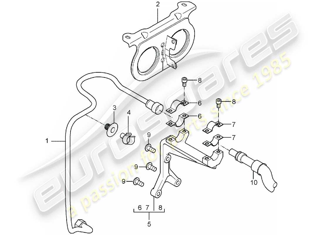 porsche 2005 (carrera gt) sistema di alimentazione carburante diagramma delle parti