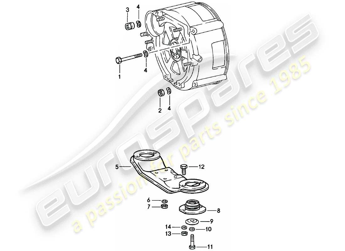 porsche 1982 (911) sospensione trasmissione - spm diagramma delle parti