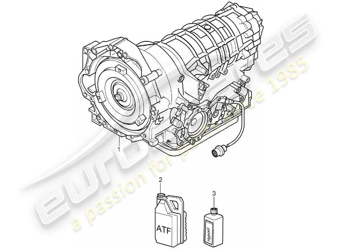 porsche 2005 (987 boxster) tiptronic diagramma delle parti