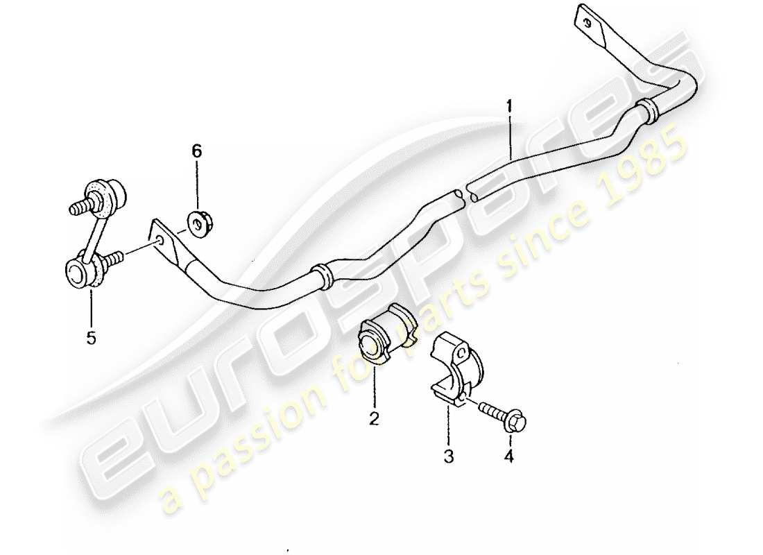 porsche 2003 (996 turbo / gt2) diagramma delle parti stabilizzatore