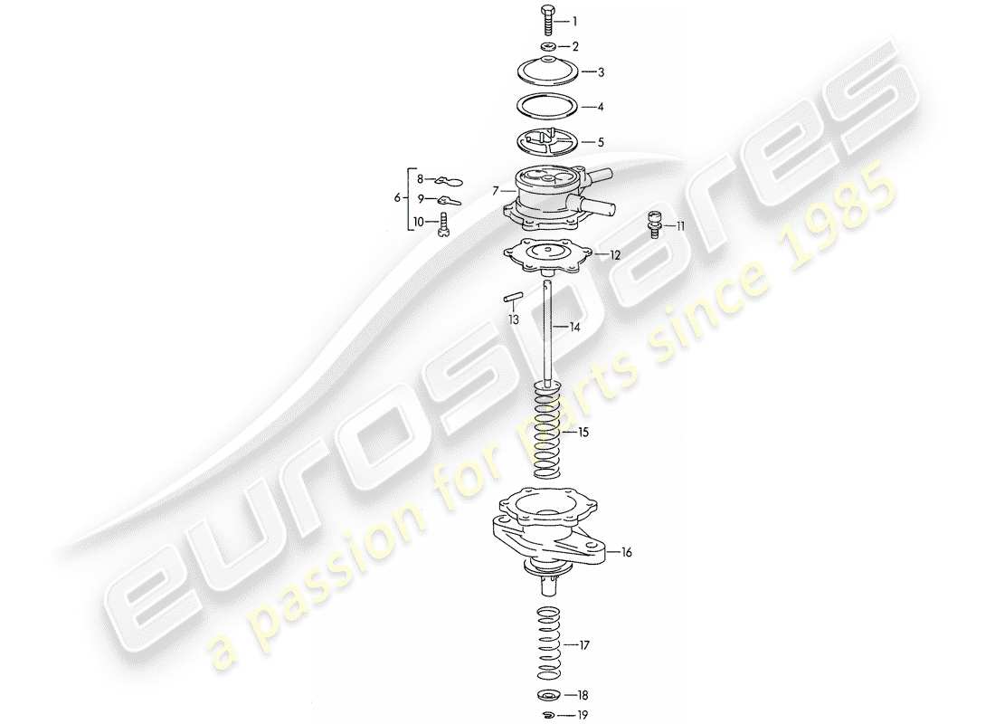 porsche 1963 (356b/356c) parti singole - per - pompa carburante schema delle parti