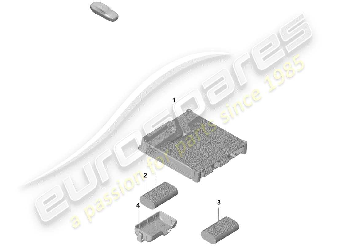 porsche 2019 (992-1) centralina per emerg. chiamata diagramma delle parti