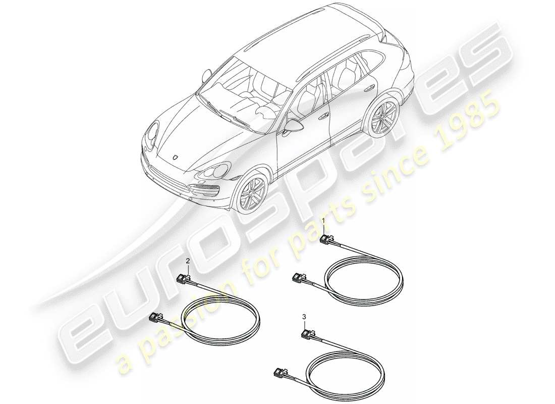 porsche 2014 (cayenne e2 92a) diagramma delle parti della fibra ottica