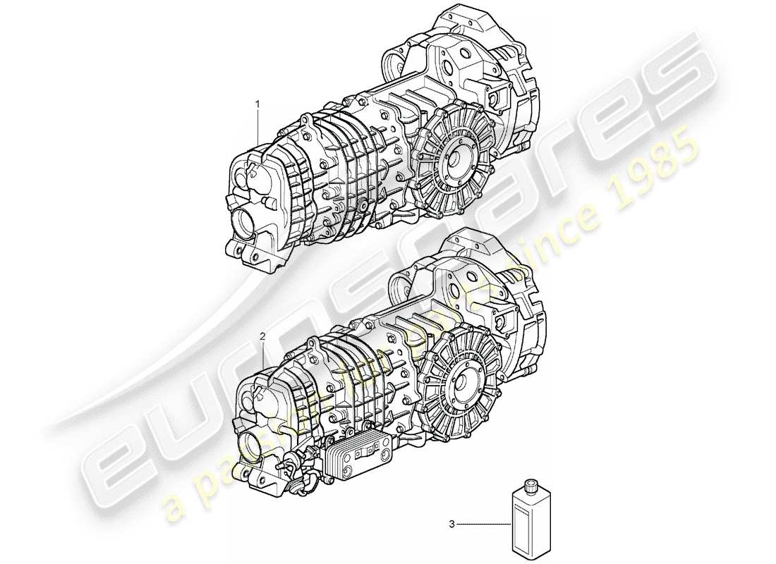 porsche 2004 (996 gt3) cambio - pronto per l'installazione schema delle parti