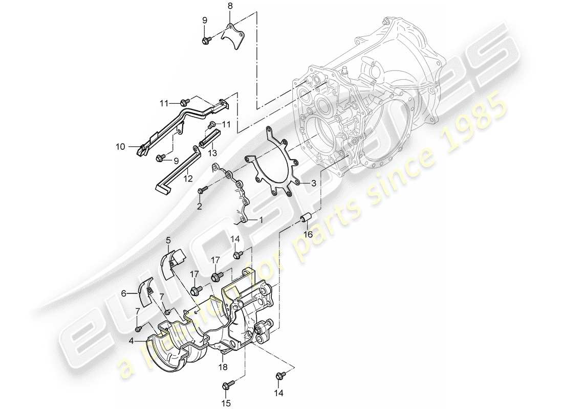 porsche 2007 (997-1) ingranaggi e alberi schema delle parti