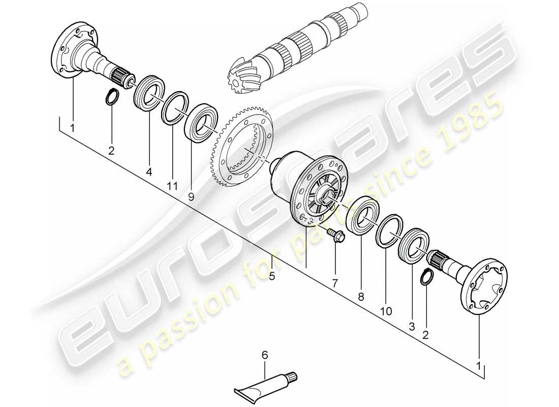 porsche 2007 (997-1) schema delle parti del kit di riparazione