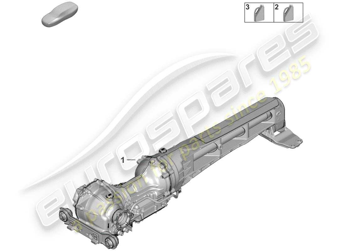porsche 2019 (992-1) differenziale assale anteriore diagramma delle parti