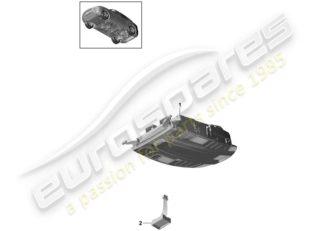 porsche 2020 (cayenne e3 9ya/9yb) staffa schema delle parti
