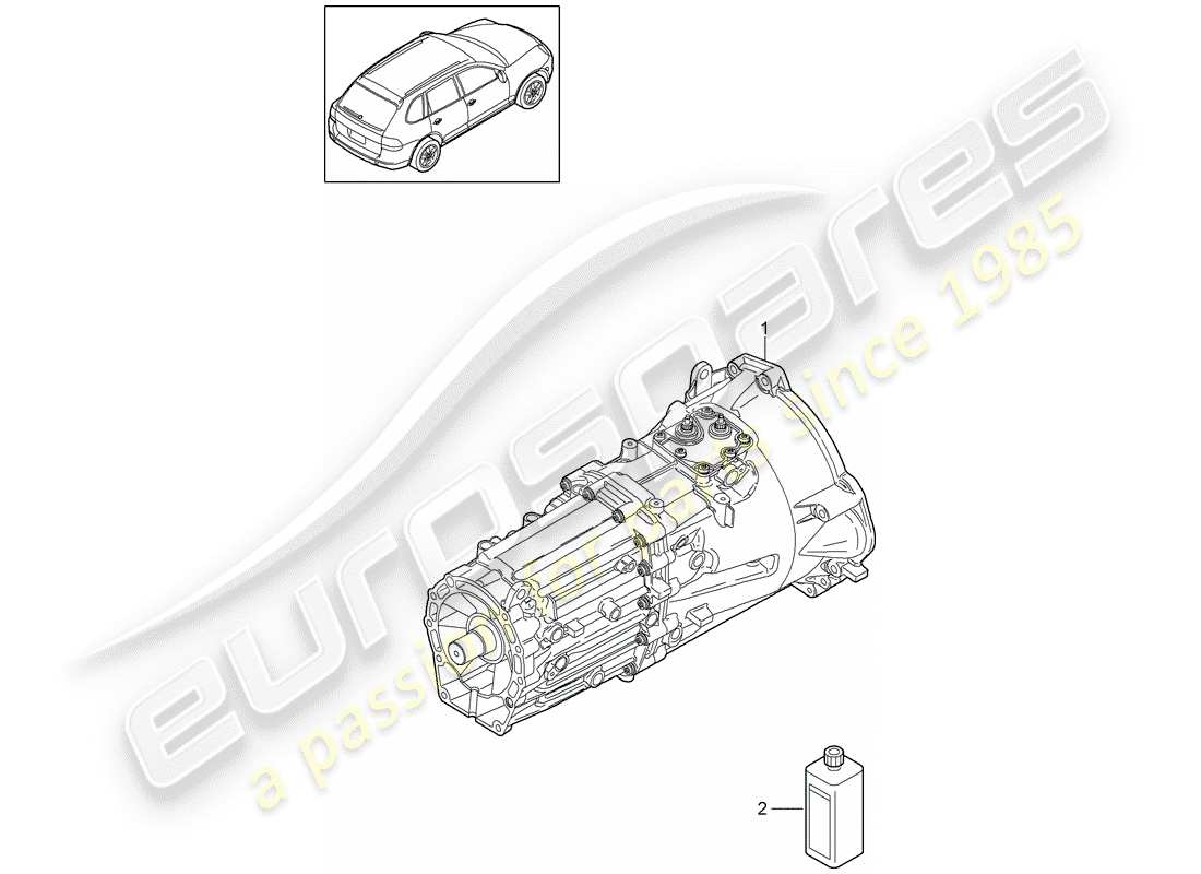 porsche 2014 (cayenne e2 92a) schema delle parti trasmissione di ricambio