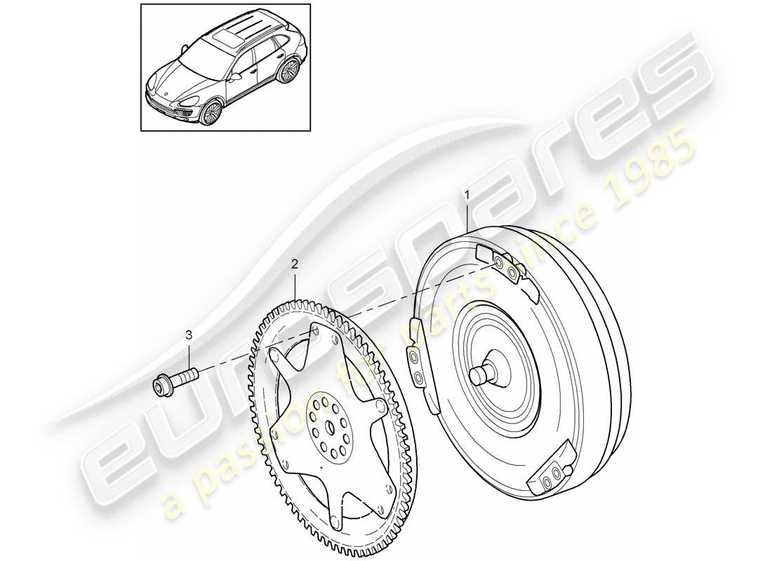 porsche 2013 (cayenne e2 92a) schema delle parti tiptronic