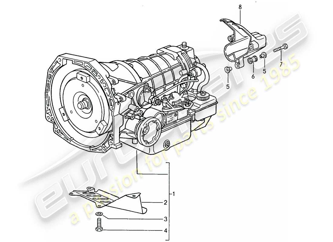 porsche 1995 (968) tiptronic - trasmissione sostitutiva diagramma delle parti