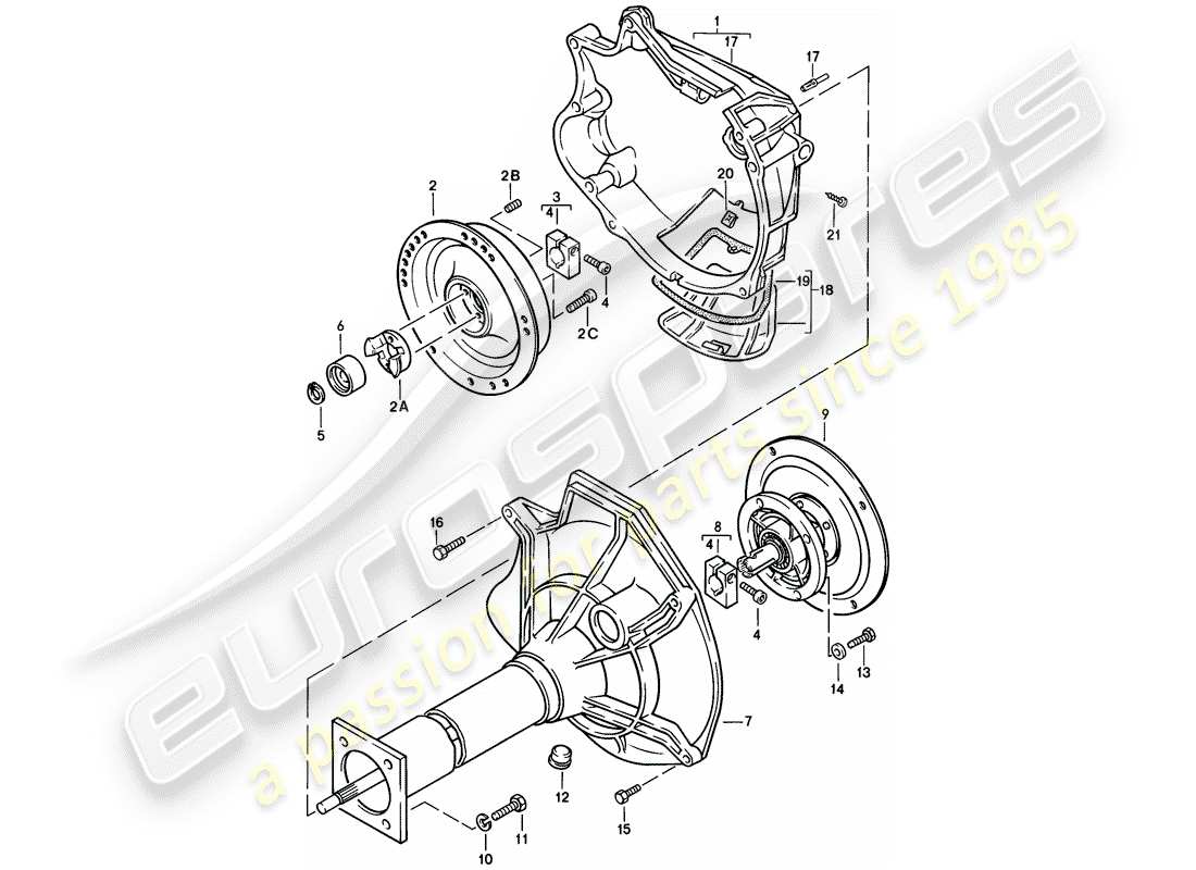 porsche 1978 (924) tubo centrale - cambio automatico diagramma delle parti