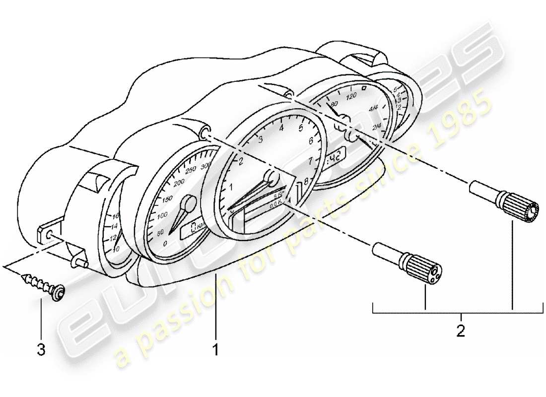 porsche 2004 (996 turbo / gt2) strumenti - completi - vedi promemoria ti: - gr.9 , nr.10/01 - d - mj 2001>> schema delle parti