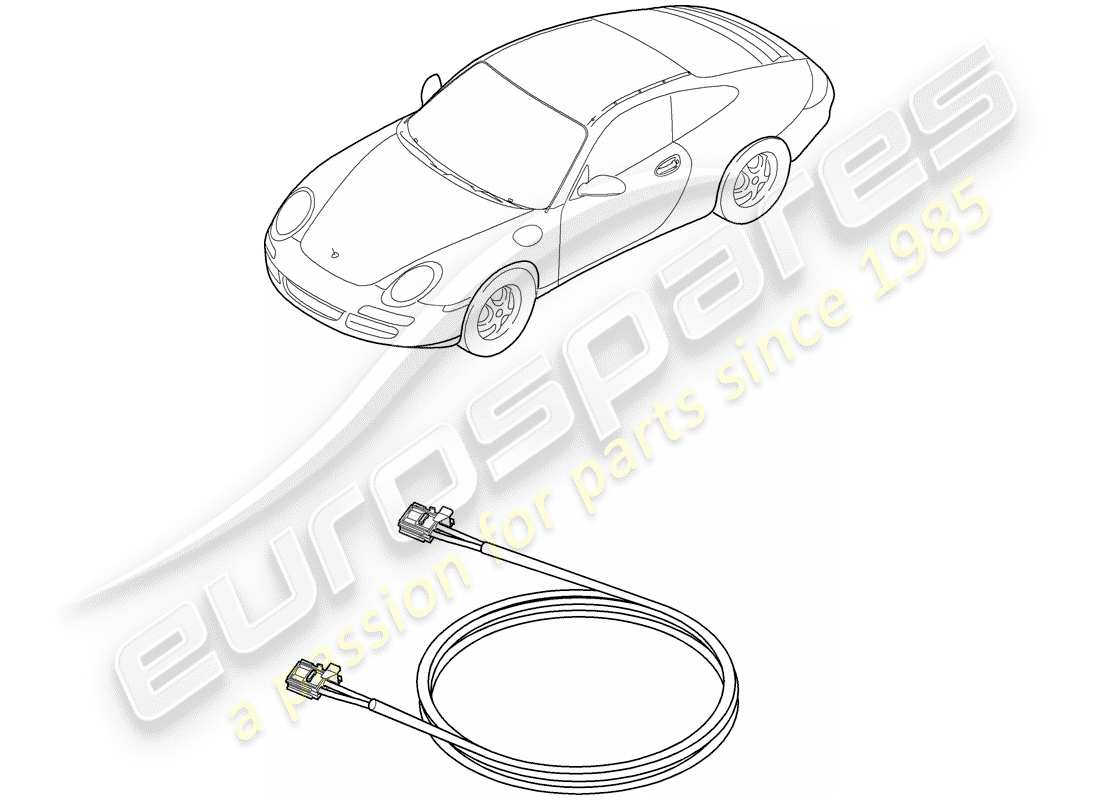 porsche 2005 (997-1) fibra ottica leggera diagramma delle parti