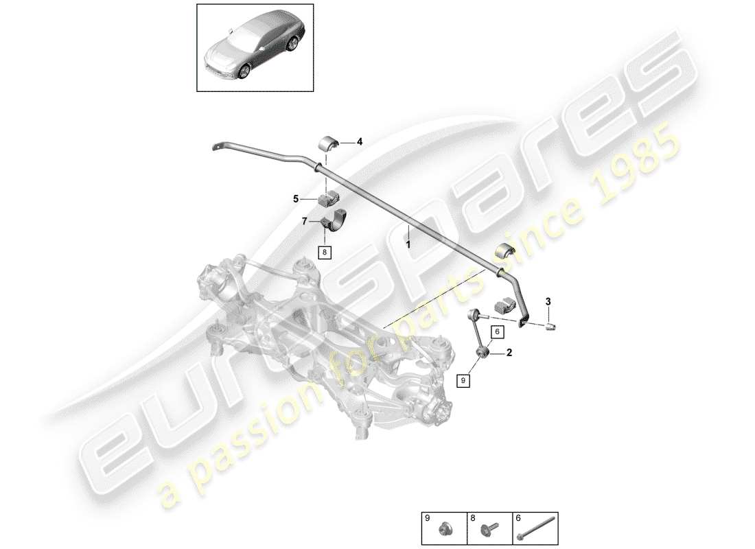 porsche 2017 (panamera 971-1) diagramma delle parti stabilizzatore