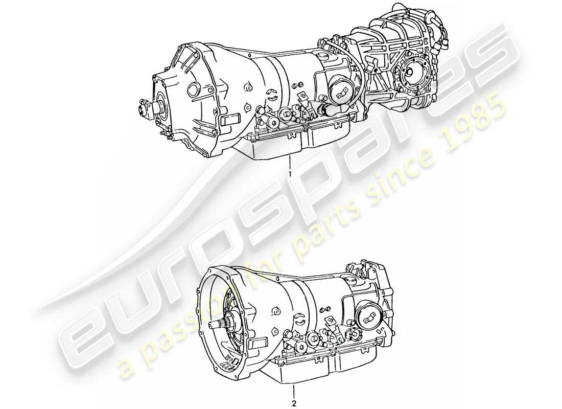 porsche 1992 (928) cambio automatico - cambio sostitutivo diagramma delle parti