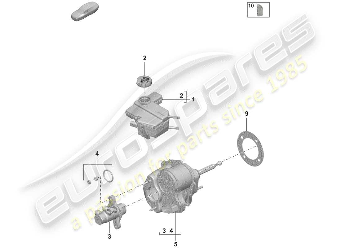 porsche 2019 (992-1) pompa freno diagramma delle parti