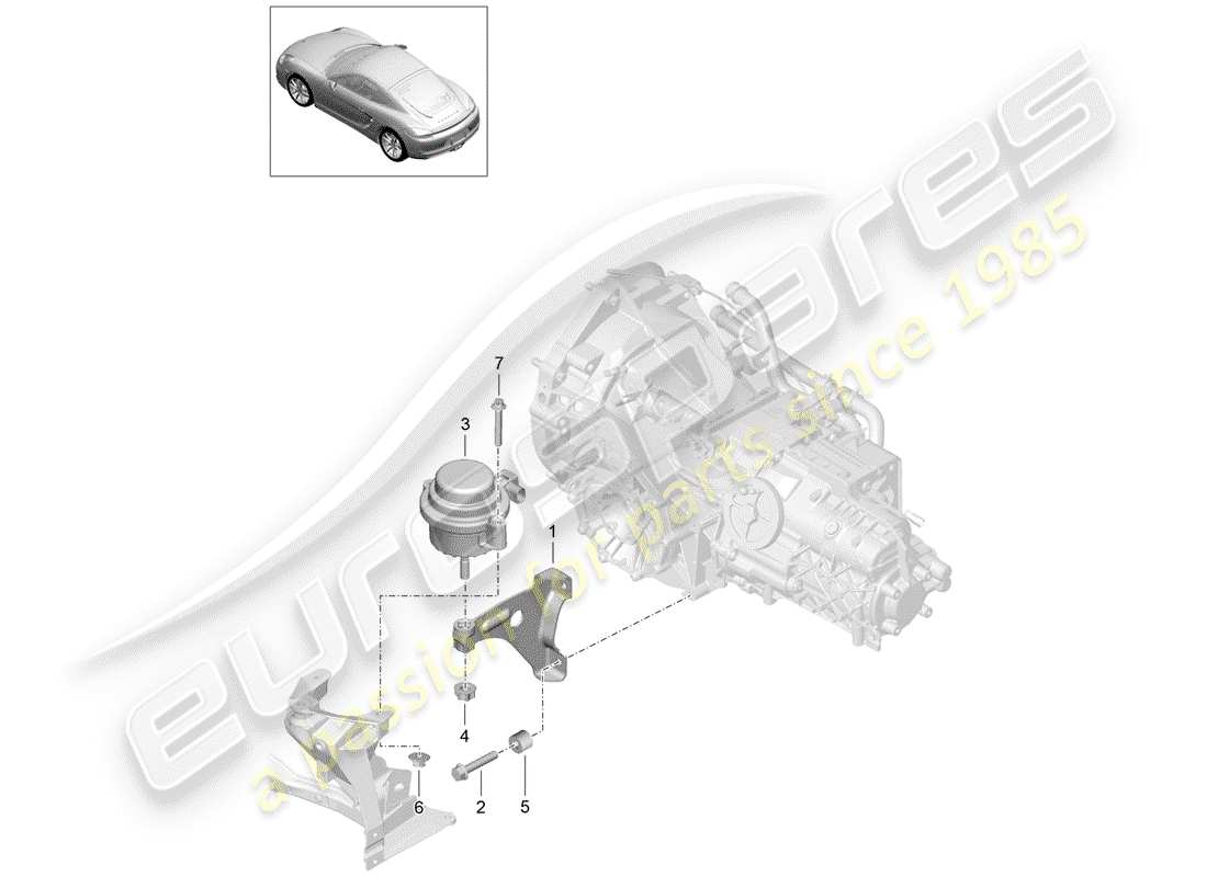 porsche 2015 (981 cayman) schema delle parti sospensioni trasmissione