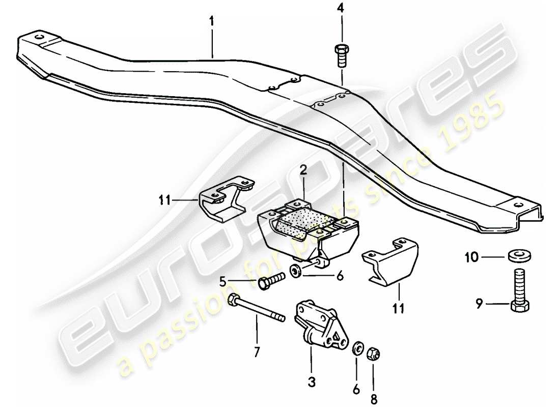 porsche 1986 (944) sospensioni trasmissione - cambio manuale diagramma delle parti