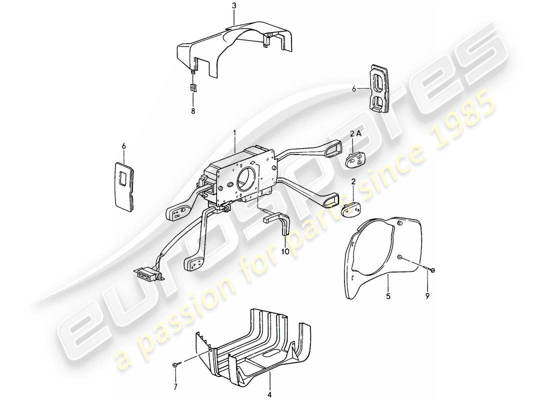 porsche 1994 (993) interruttore piantone sterzo diagramma delle parti