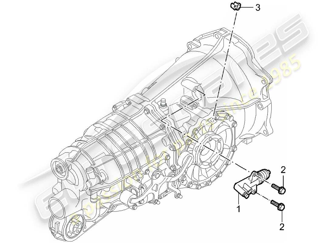 porsche 2005 (997-1) rilascio della frizione diagramma delle parti