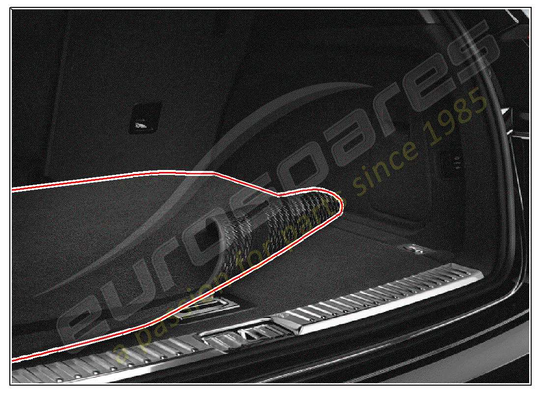 porsche 2016 (tequipment cayenne) tappetino del bagagliaio diagramma delle parti