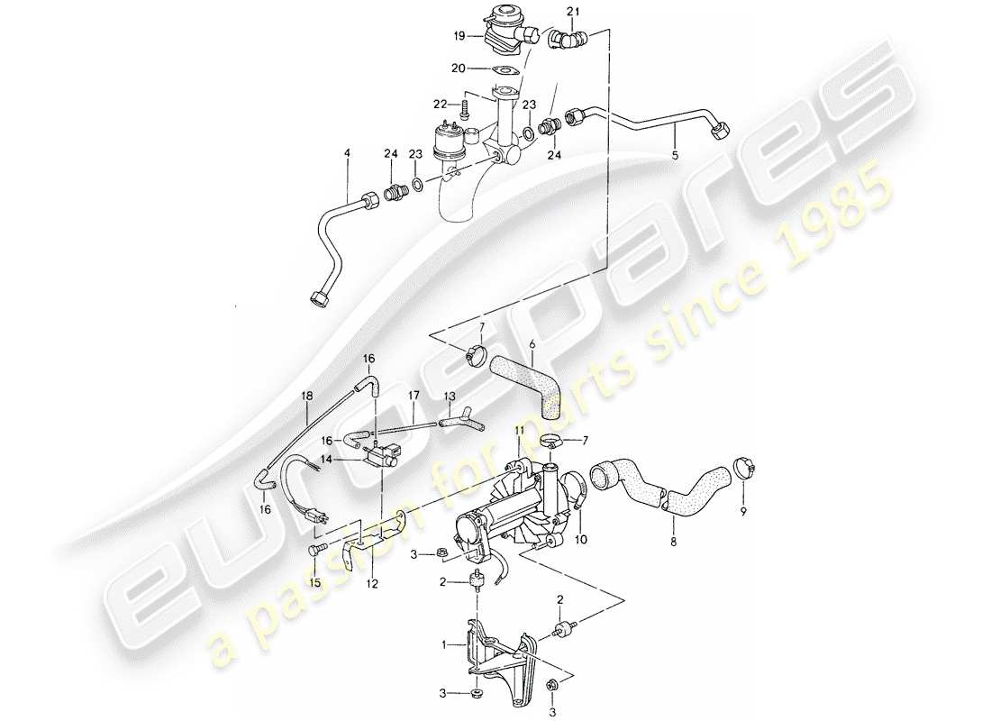 porsche 1994 (993) iniezione aria diagramma delle parti