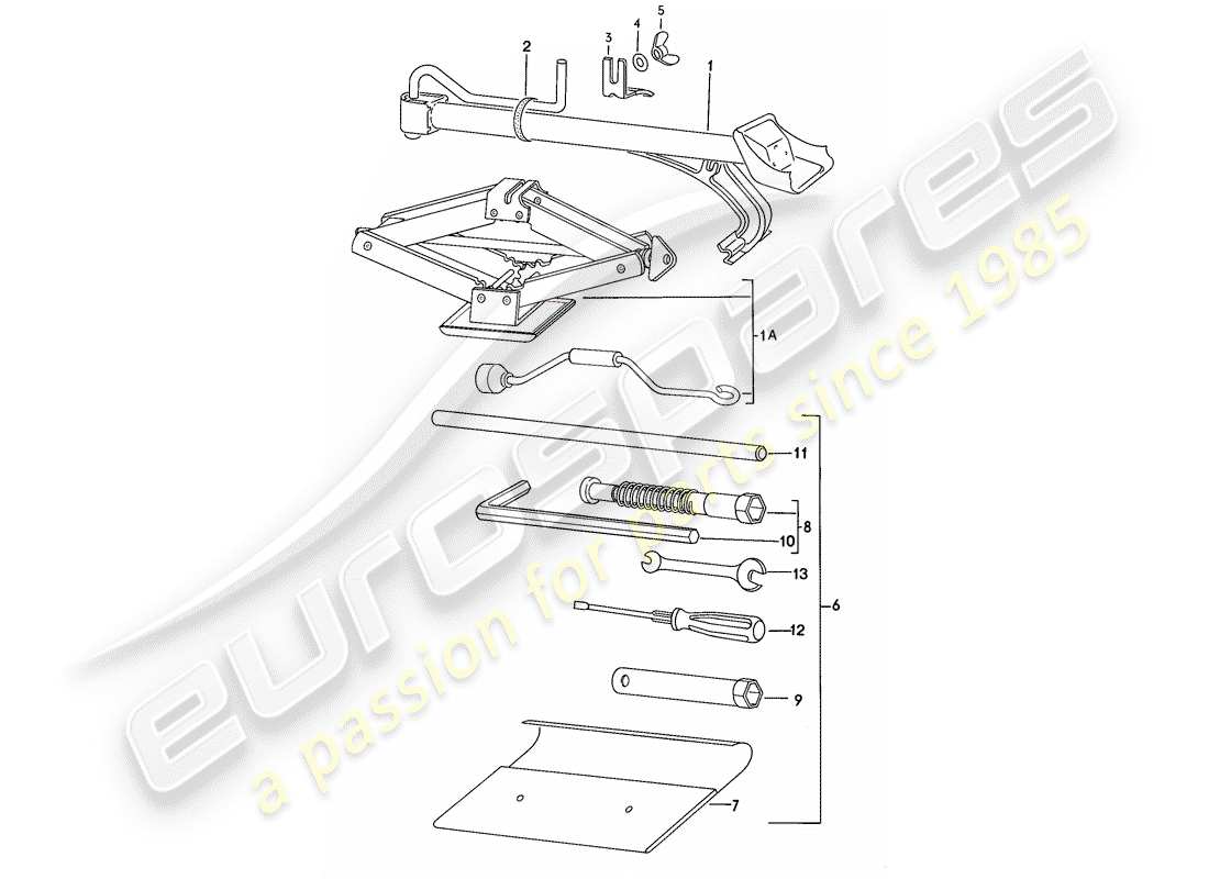 porsche 1979 (924) accessori - accessori aggiuntivi nel - catalogo classico - (modello: cla) schema delle parti