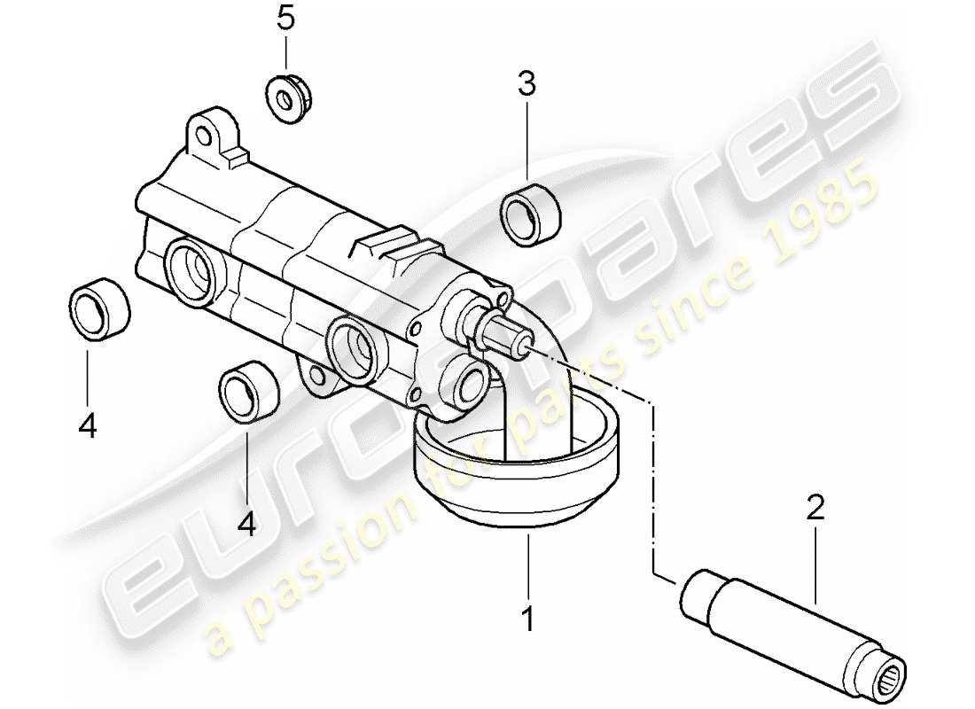 porsche 2009 997-2 turbo / gt2 schema delle parti della pompa dell'olio