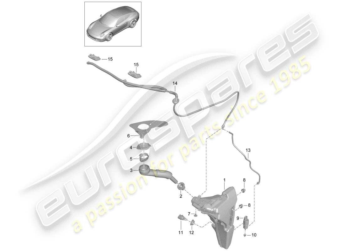 porsche 2015 (991-1) gruppo rondella diagramma delle parti