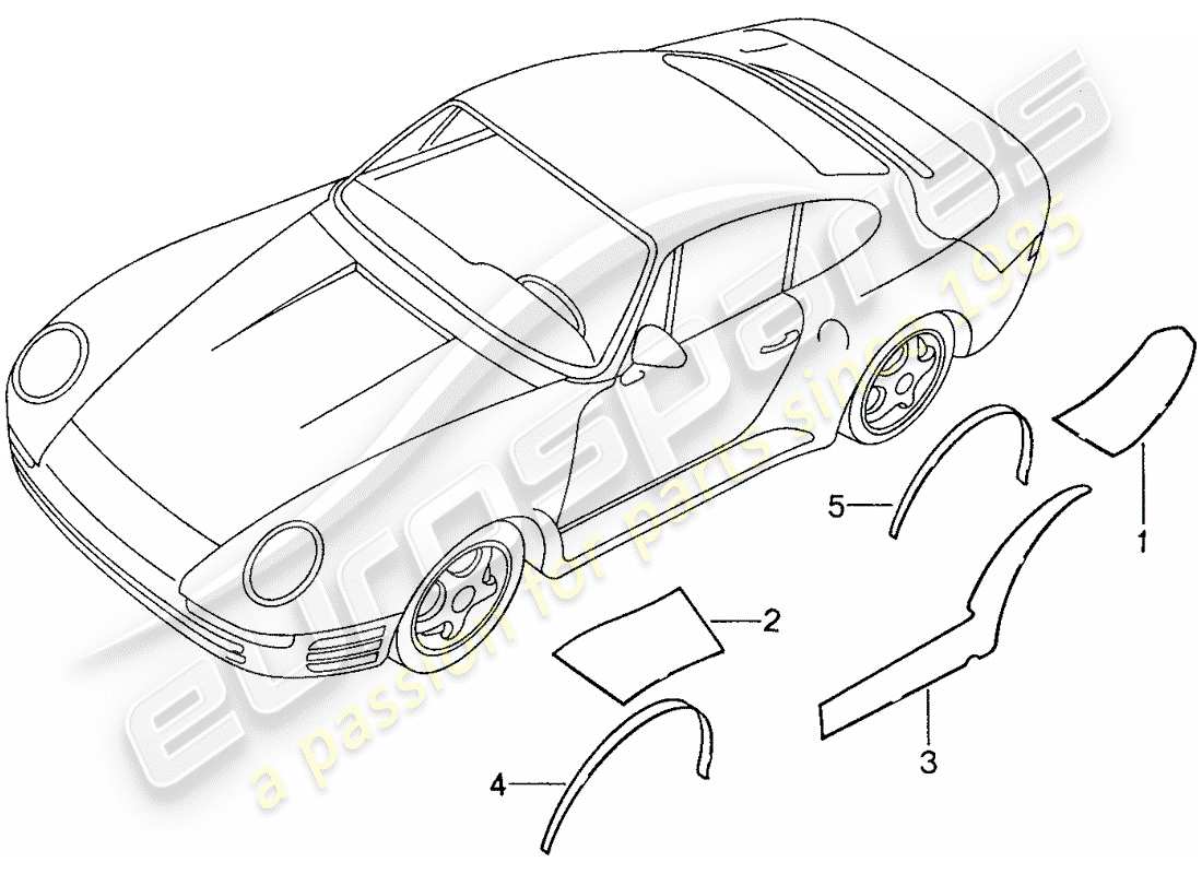porsche 1987 (959) guardia di pietra diagramma delle parti