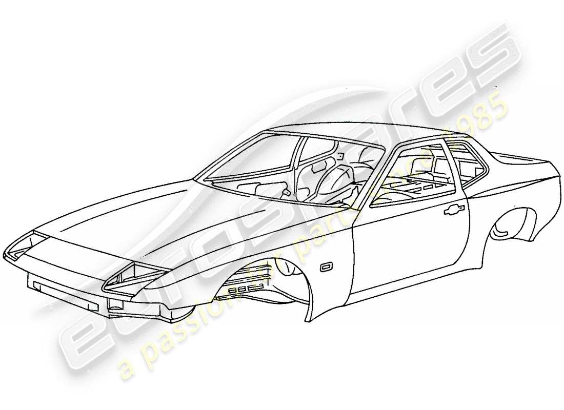 porsche 1982 (944) carrozzeria - verniciata - sigillata - con: - protezione sottoscocca - solo scocce - disponibile solo da corrente - modello anno disponibile schema delle parti