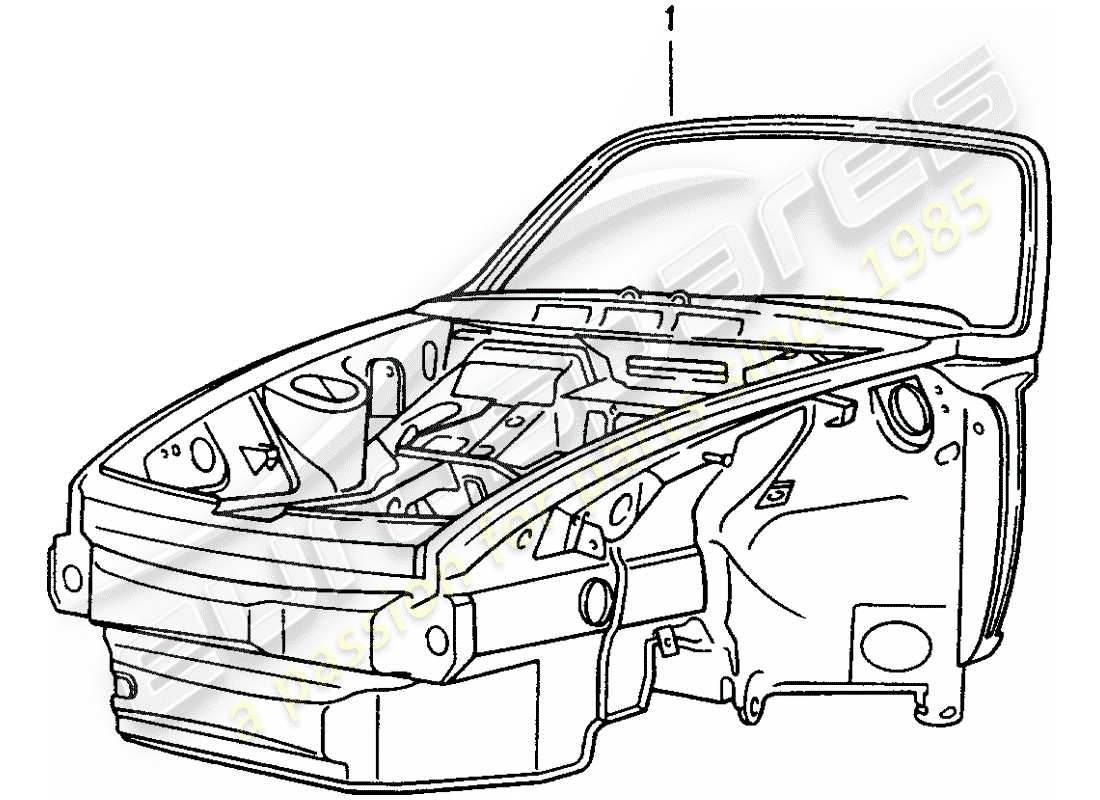 porsche 1994 (993) schema delle parti frontale