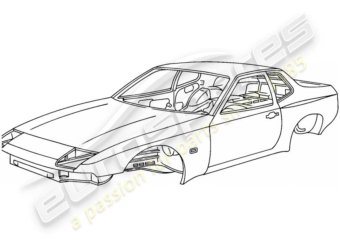 porsche 1988 (944) carrozzeria diagramma delle parti