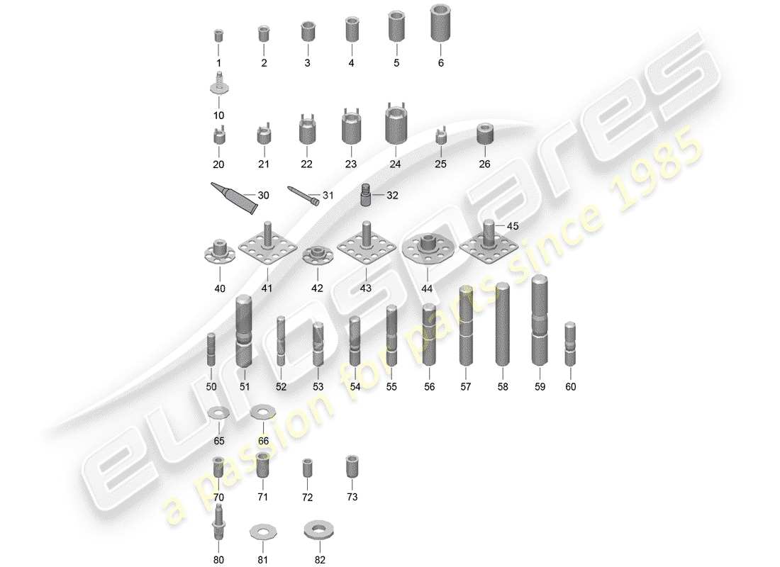 porsche 918 spyder (2015) diagramma delle parti riparazione filetto