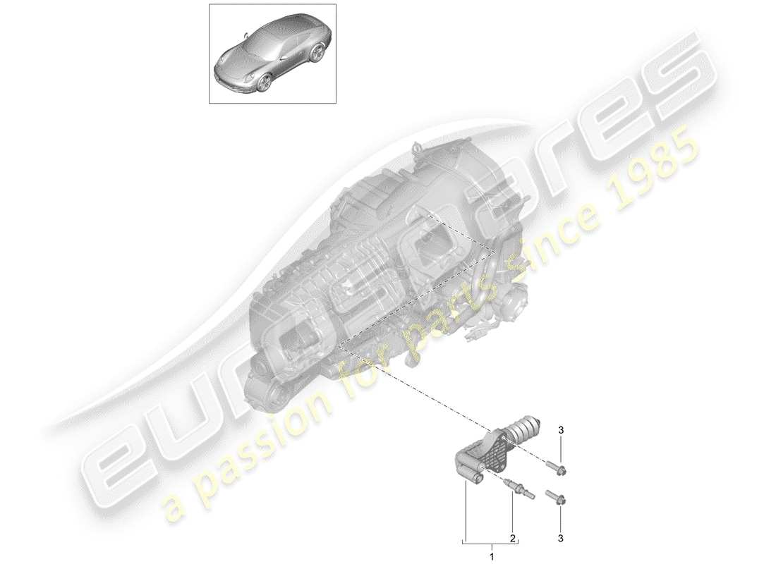 porsche 2012 (991-1) rilascio della frizione diagramma delle parti