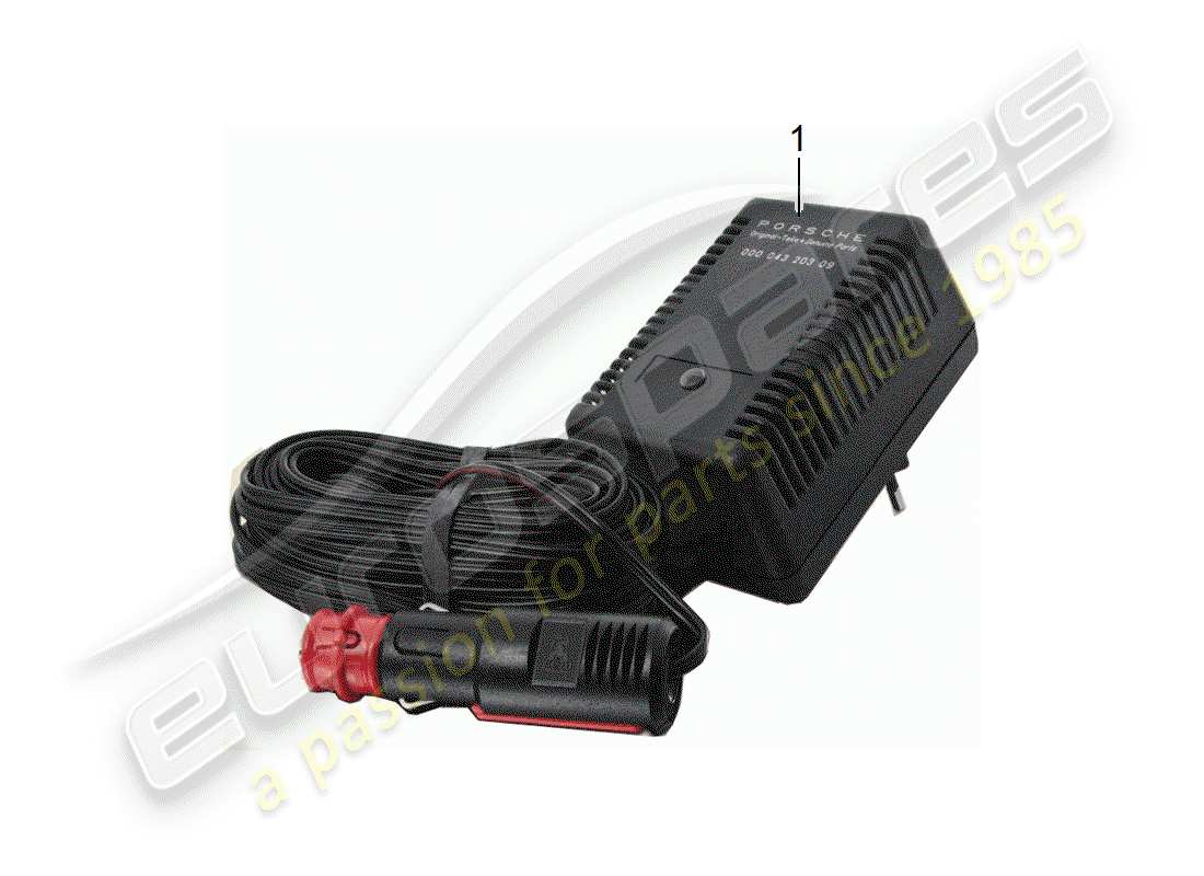 porsche 2012 (accessories) caricabatterie - diagramma delle parti 6 volt