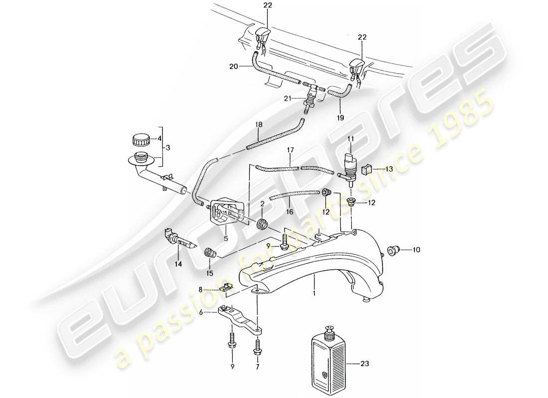 porsche 1999 (986 boxster) gruppo rondella diagramma delle parti
