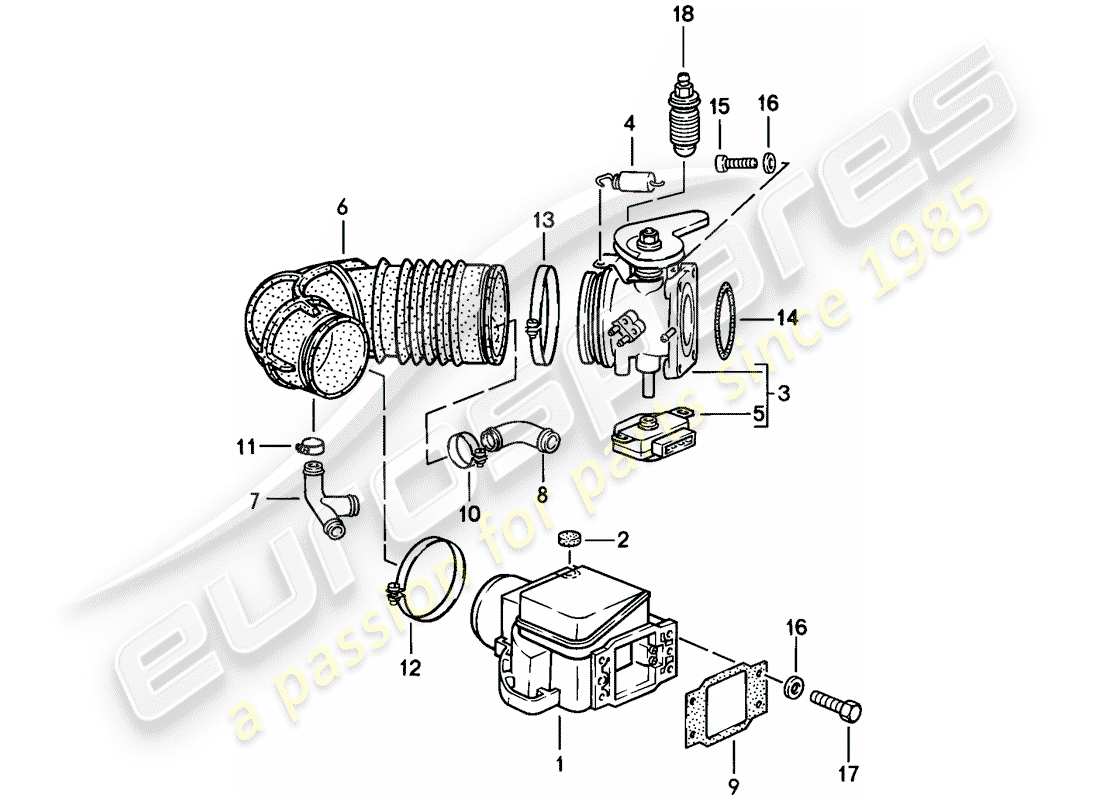 porsche 1983 (944) l-jetronic - 1 diagramma delle parti