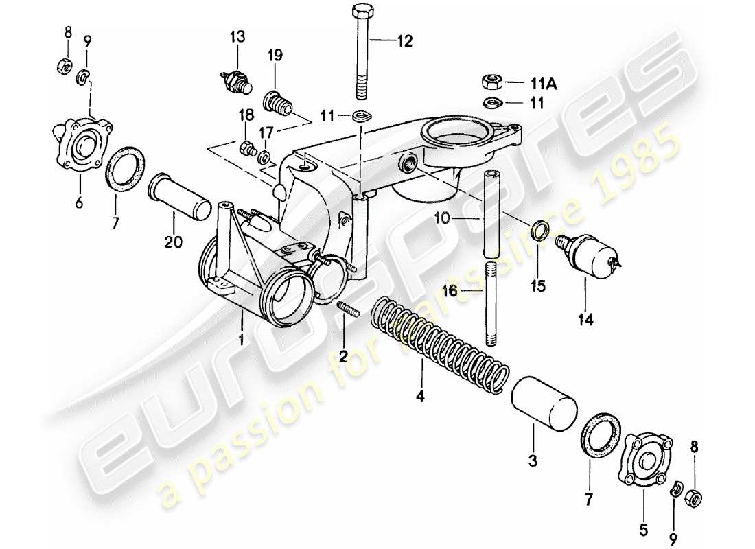 porsche 1981 (911) k-jetronic-ii diagramma delle parti