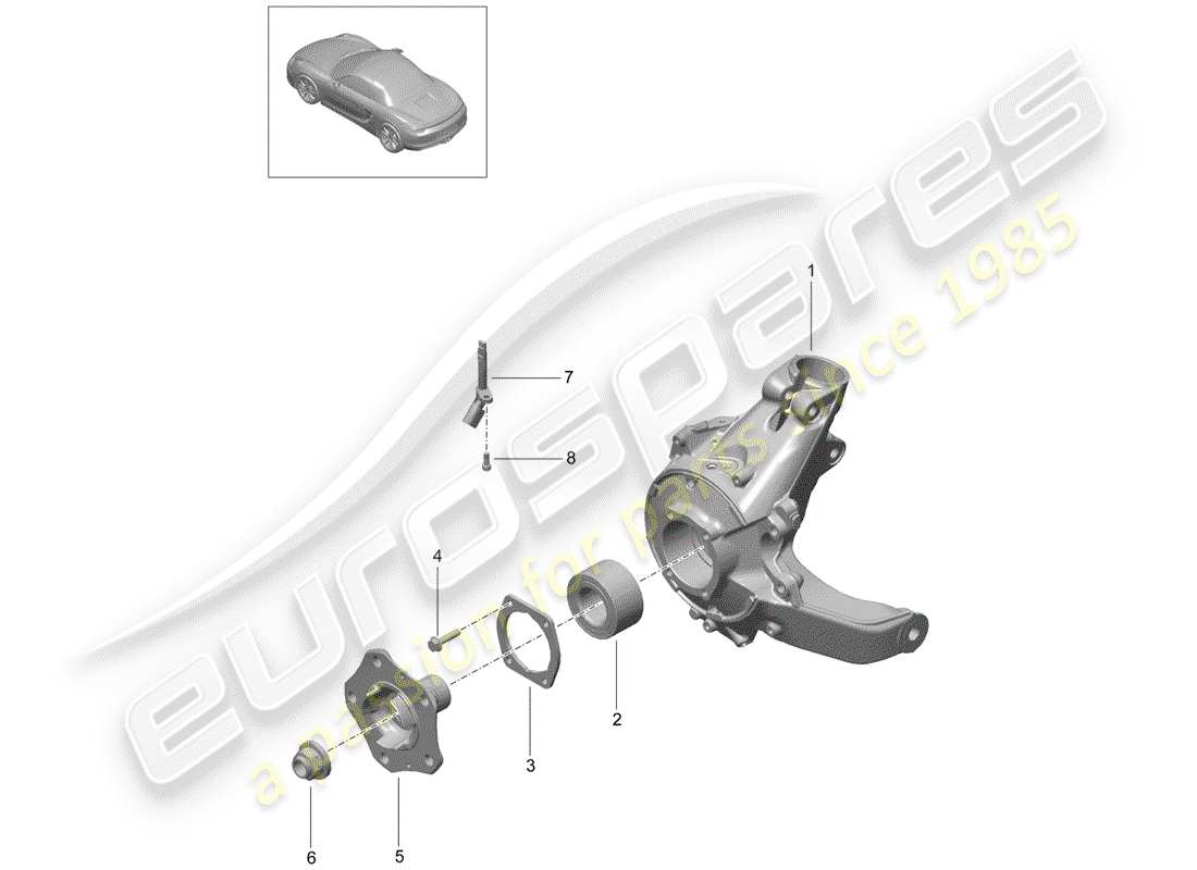 porsche 2015 (981 boxster) schema delle parti assale posteriore