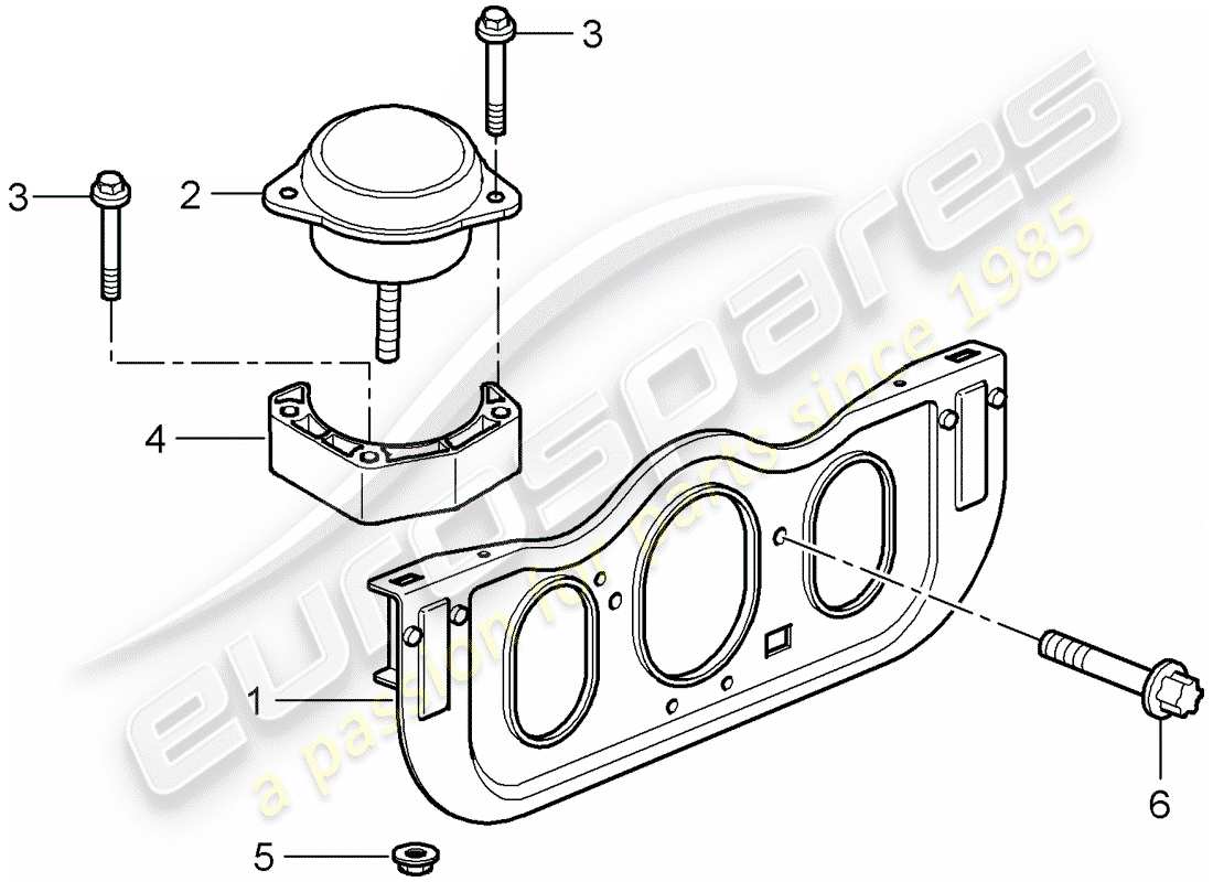 porsche 2009 997-2 turbo / gt2 sospensione motore schema delle parti