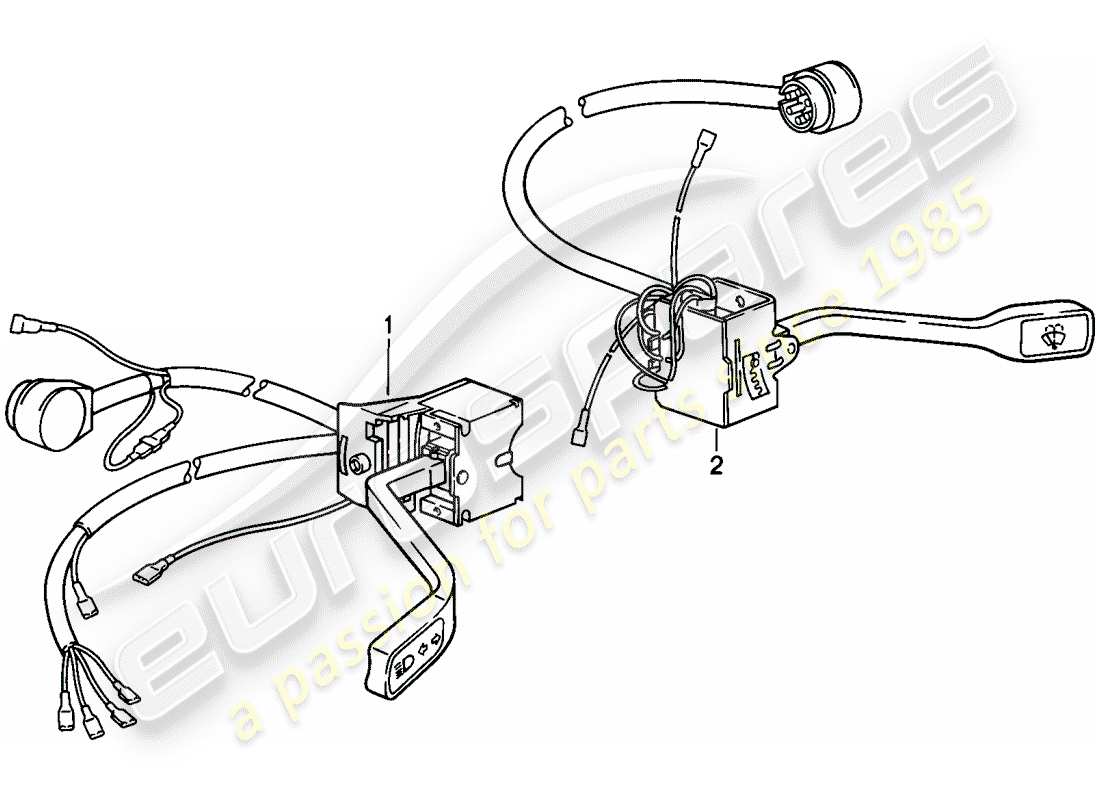 porsche 1984 (911) interruttore piantone sterzo diagramma delle parti