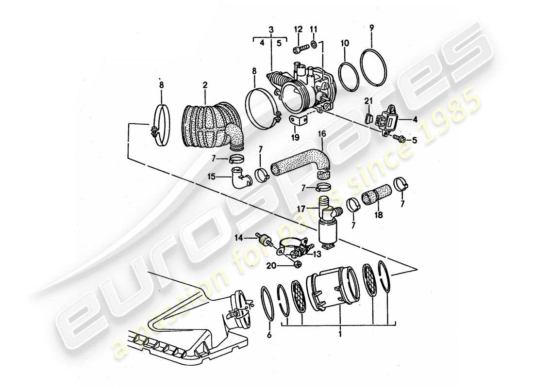 porsche 1994 (968) lh-jetronic - diagramma delle parti 1