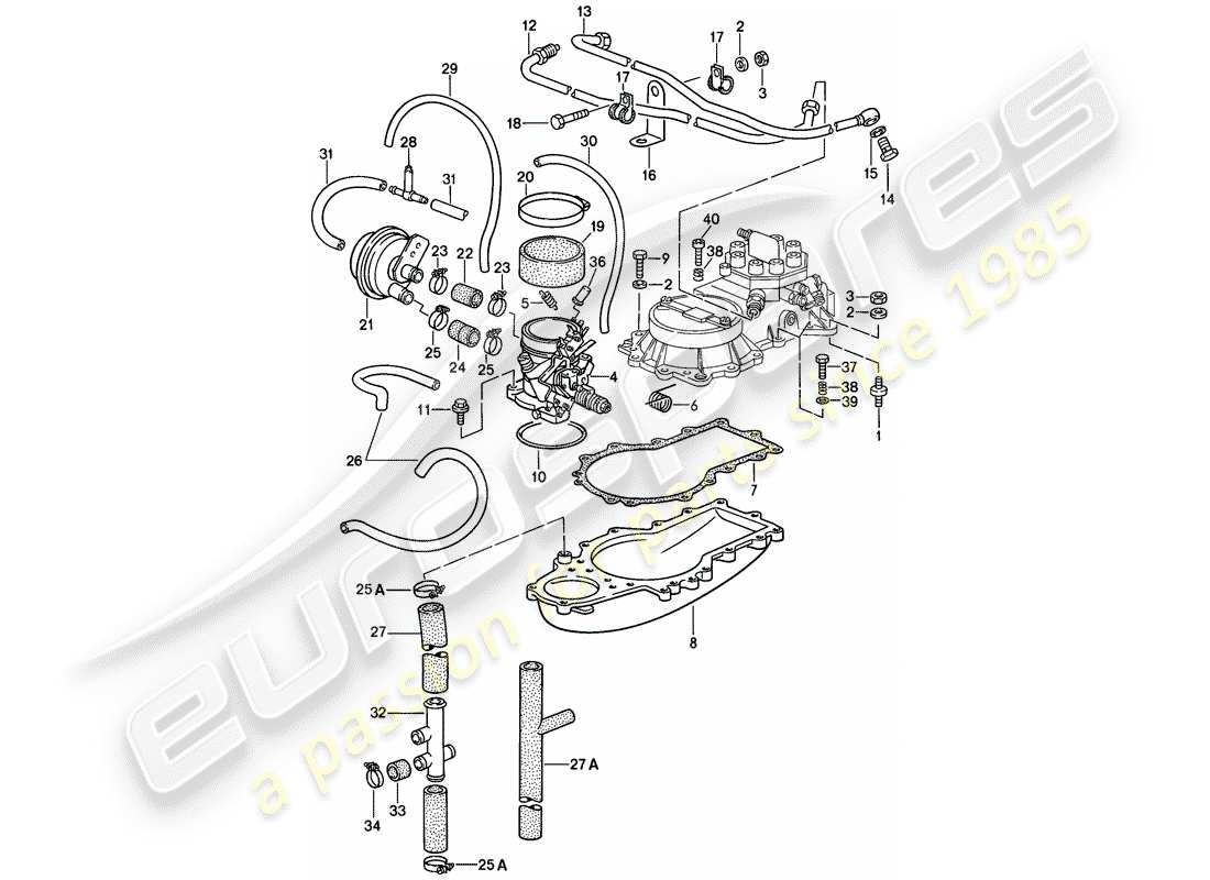 porsche 1978 (928) k-jetronic - 2 diagramma delle parti