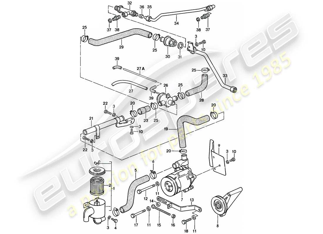 porsche 1983 (928) iniezione aria diagramma delle parti