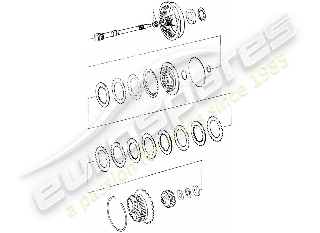 porsche 1990 (964) tiptronic - albero motore diagramma delle parti